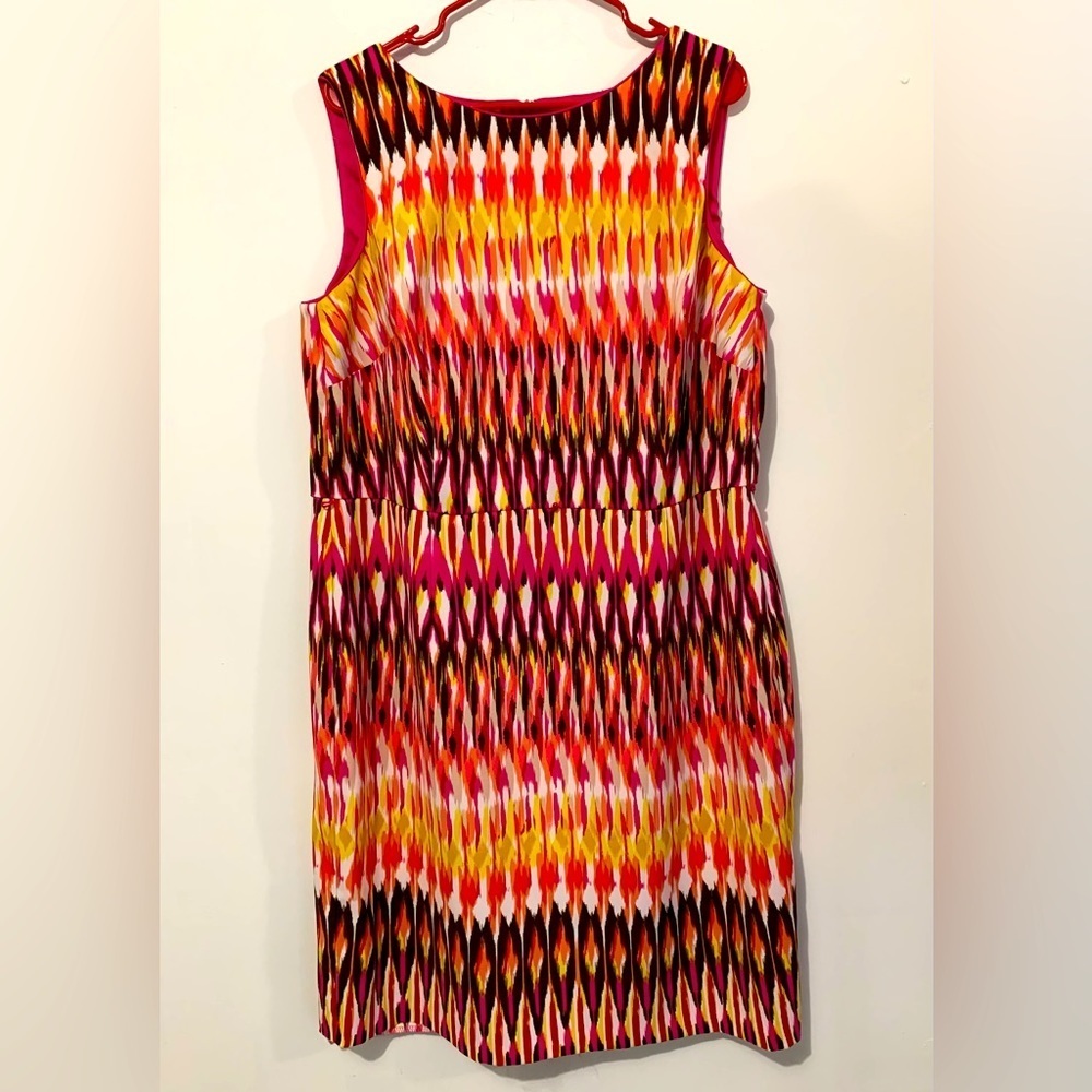 Roz & Ali Women Colorful Printed Dress sz 18W